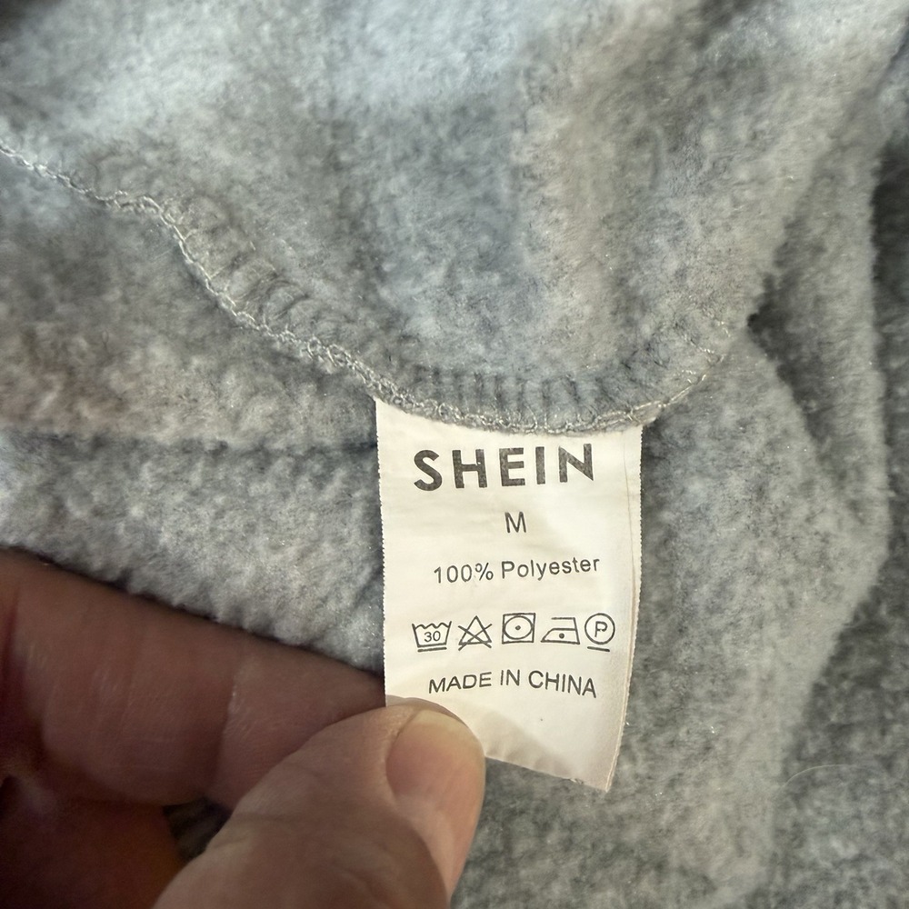 SHEIN New York Brooklyn Empire City Gray Pullover Hoodie Men's Medium M Fleece - Picture 6 of 7